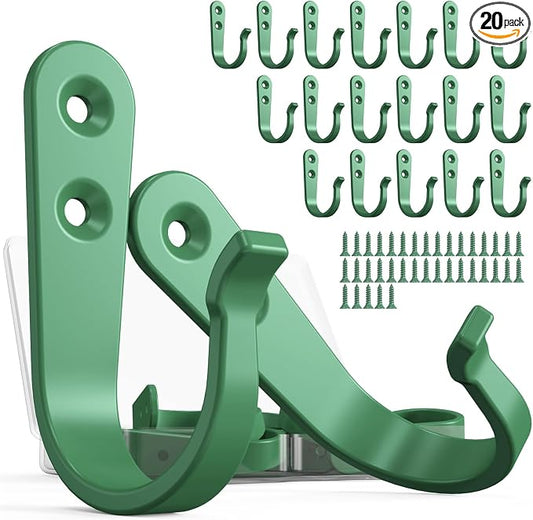 BREYDROK 20PCS Heavy Duty Metal Wall Hooks, Coat Hooks by BREYDROK