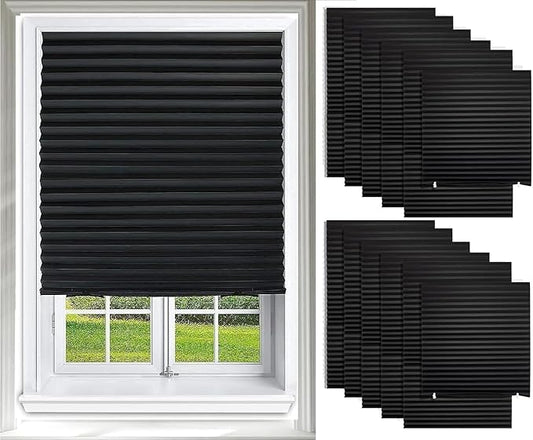 Changshade 12 Pack Temporary Shades, Pleated Paper Blinds by Changshade