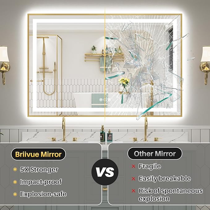 40x36 Inch LED Bathroom Mirror - Image 8