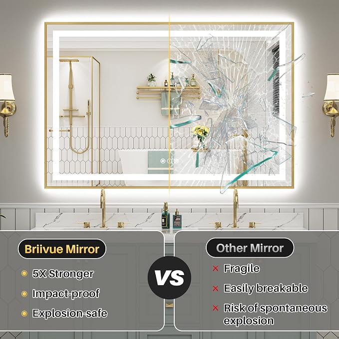 44x36 Inch LED Bathroom Mirror - Image 8
