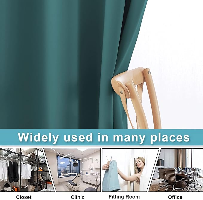 RYB HOME Room Divider Curtains for Closet Blackout Sound Reducing Privacy - Image 5
