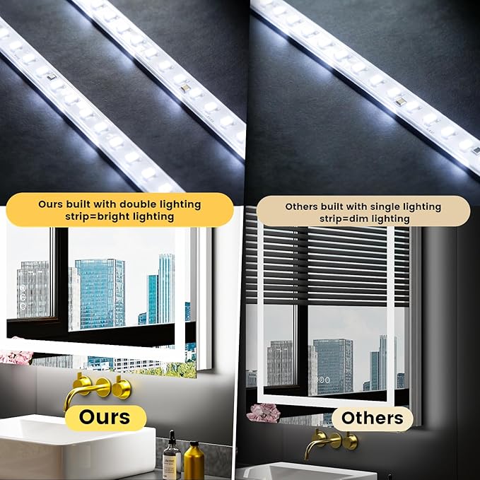 LOAAO 32"X32" LED Bathroom Mirror - Image 2