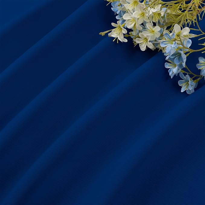 CUCRAF Royal Blue Blackout Curtains 63 inch Length 2 Panels Set, Rod Pocket - Image 6
