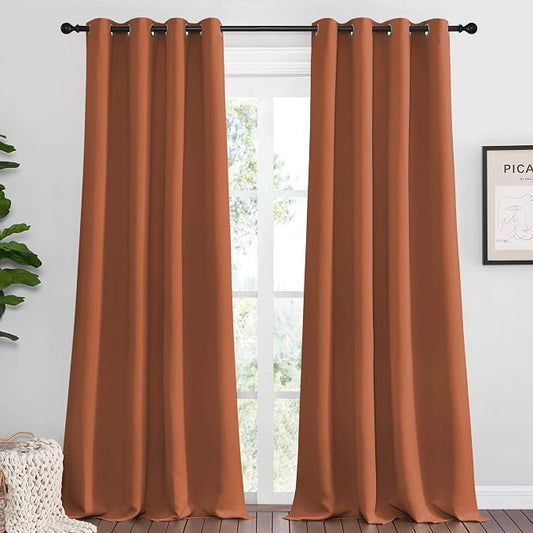 NICETOWN Burnt Orange Blackout Curtains by NICETOWN