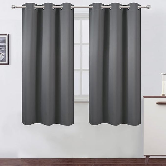 LEMOMO Frost Grey Blackout Curtains 40 x 63 Inch Length/Set of 2 Curtain by Lemomo