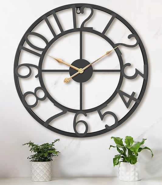 Pytha Sight Large Wall Clock for Lving Room, 16 Inch Modern Industrial by Pytha+Sight