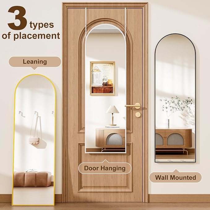 Rowjut Full Length Door Mirror, Wall Mounted Wall Mirrors, Cloakrooms - Image 6