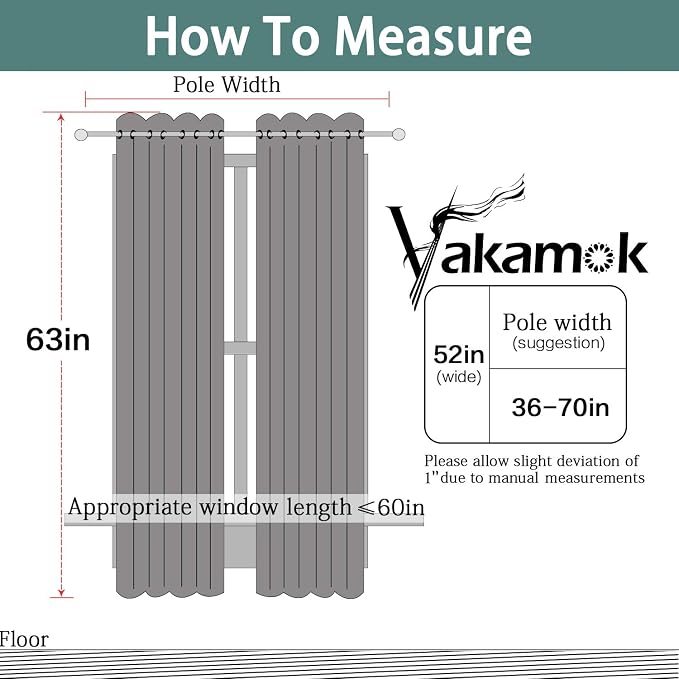 Yakamok 2 Thick Layers Completely Blackout Curtain Panels, Noise Reducing Drapes - Image 8