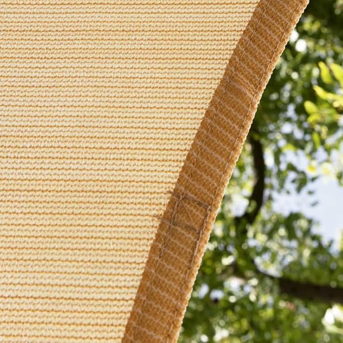 Amgo Custom Size 12' x 24' x 26.8' Beige Right Triangle Sun Shade Sail UPF50+ AGTAPRT12, Order to Make Canopy Awning, 95% UV Blockage, Water & Air Permeable, Commercial Standard (We Customize)