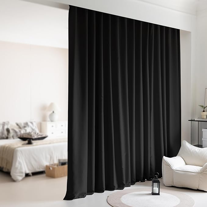 Room Divider Curtains, Extra Wide Theater Curtains Perfect by KNEOQIT
