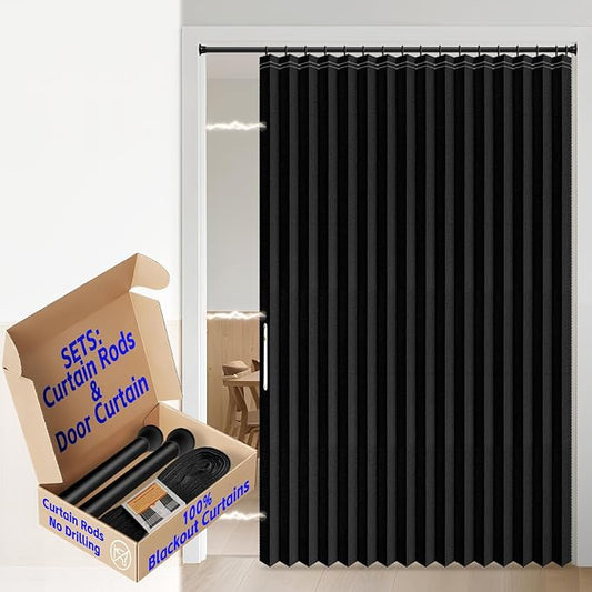 AJAZZ Blackout Sliding Door Curtains by AJAZZ