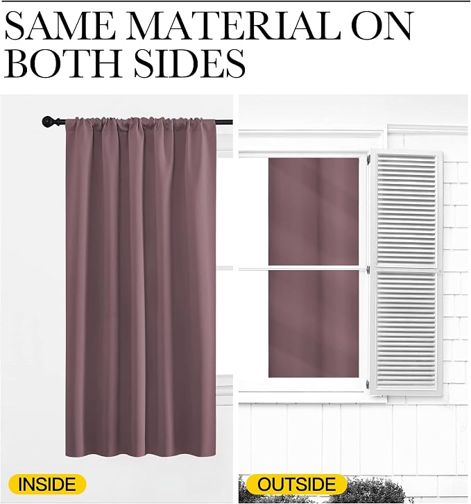 NICETOWN Blackout Curtains for Living Room, Darkening Window Curtain Panels - Image 6