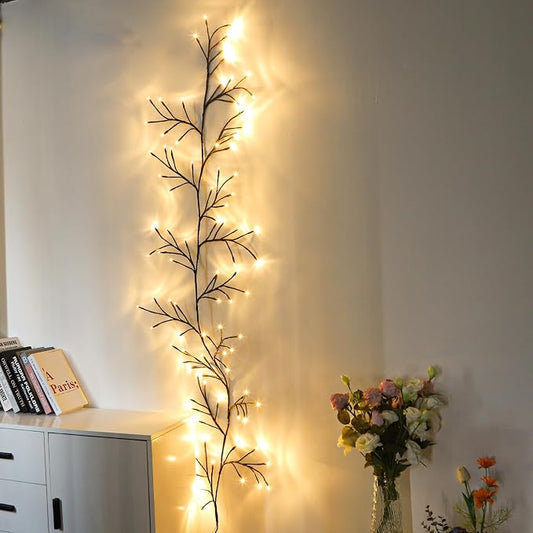 96 LED Willow Vine Lights 6FT Enchanted Wall Decoration Vine Lights 8 Modes by XINXIANLIAN