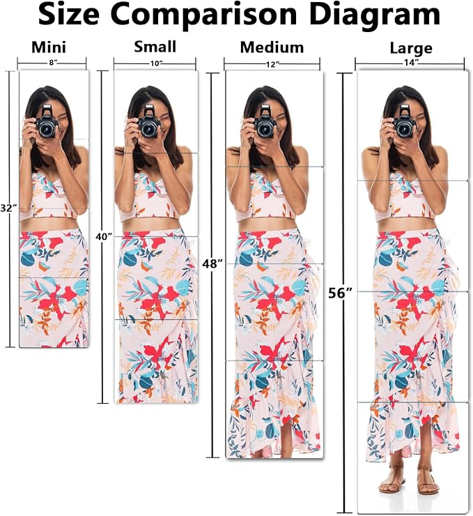 Unbreakable Full Length Wall Mirror, The Door Mirror, 2 Pack 24"x14", Acrylic - Image 5