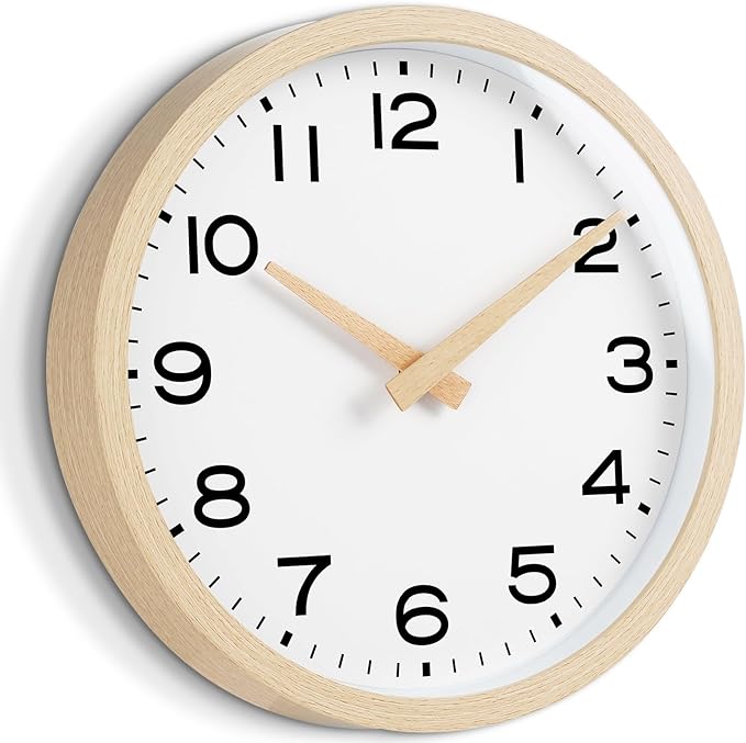 AKCISOT Wall Clock 12 Inch, Boho Office Wall Clocks Battery Operated Non Ticking - Image 2