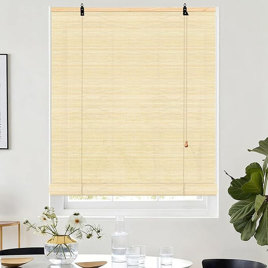 Bamboo Blinds - Bamboo Roman Shades 60Wx72L Outdoor Roller Blinds Retro Suitable by Vteyeya