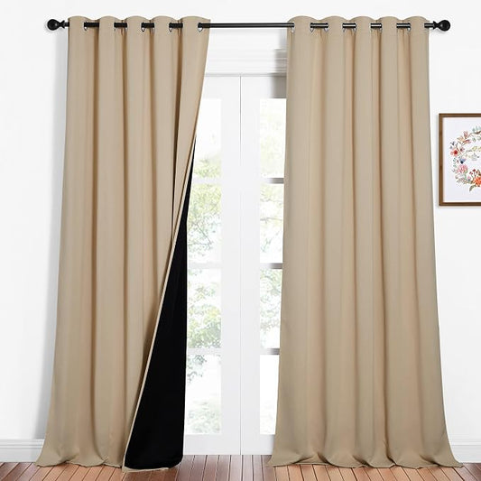 NICETOWN Thermal Insulated 100% Blackout Curtains, Noise Reducing Performance by NICETOWN