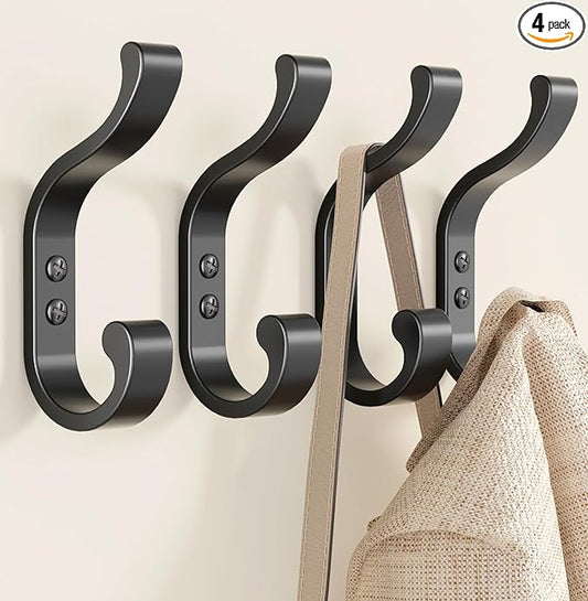 bussdis Coat Hooks Wall Mount for Hanging, Heavy Duty Backpack Hooks for Wall by BUSSDIS