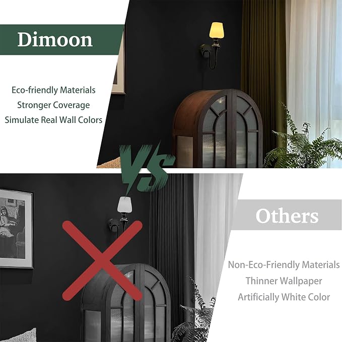 Dimoon 17.7''x393'' Peel and Stick Wallpaper Black Contact Paper - Image 9