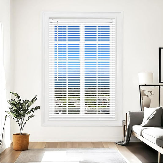 Cordless Vinyl Mini L Blinds 38" W x 48" H, Light Filtering, Arrive 1/2 Inch by Unknown