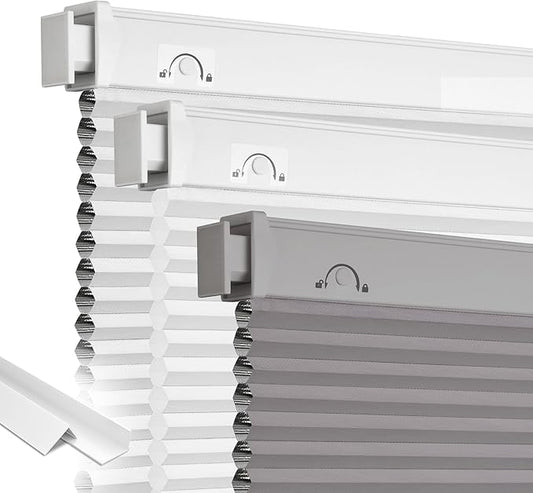 Grandekor No Drill No Tools Cordless Cellular Shades, UV Protection Privacy No by Grandekor
