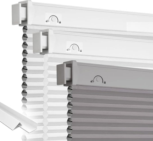Grandekor No Drill No Tools Cordless Cellular Shades, UV Protection Privacy No by Grandekor