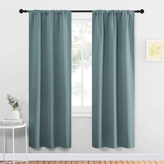 NICETOWN Greyish Blue Blackout Curtains Panels by NICETOWN