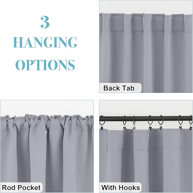 RYB HOME Blackout Curtains for Bedroom, Window Shades Thermal Insulating - Image 2