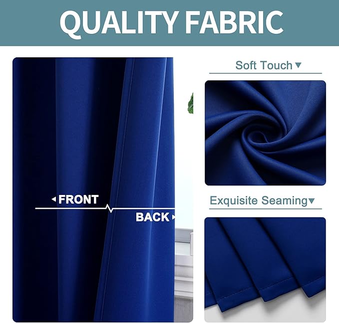ChrisDowa Blackout Curtains 120 Inches Long - Image 3