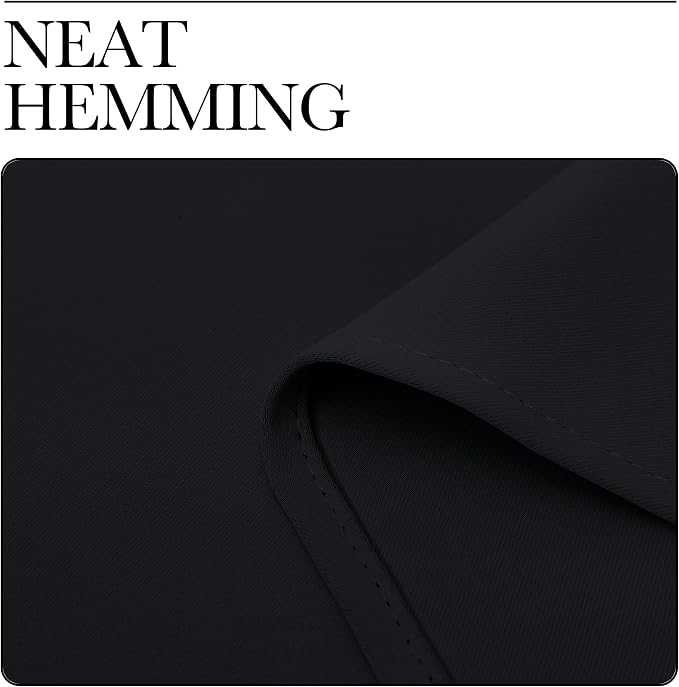 NICETOWN Halloween Pitch Black Solid Thermal Insulated Grommet Blackout - Image 8