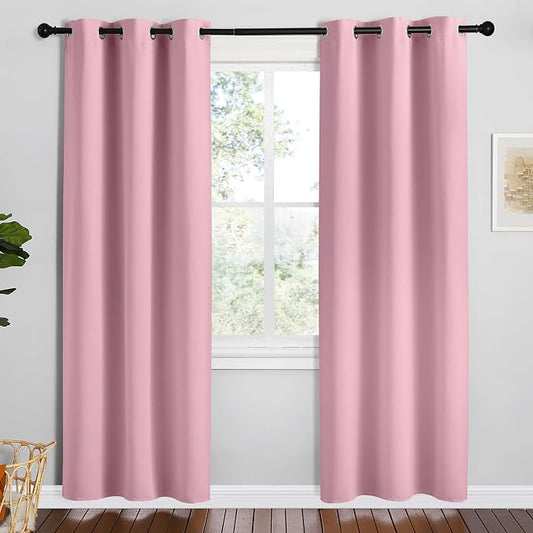 NICETOWN Crystal Pink Room Darkening Curtains by NICETOWN