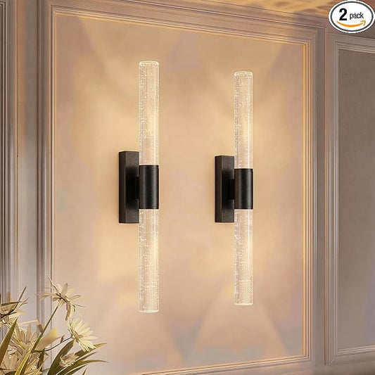 camuucci Battery Operated Wall Sconces Set of 2 Rechargeable Battery Powered by CAMUUCCIWALLSCONCES