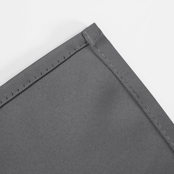 LEMOMO Blackout Curtains 66 x 72 Inch Long Frost Grey Curtains Set of 2 Panels - Image 7