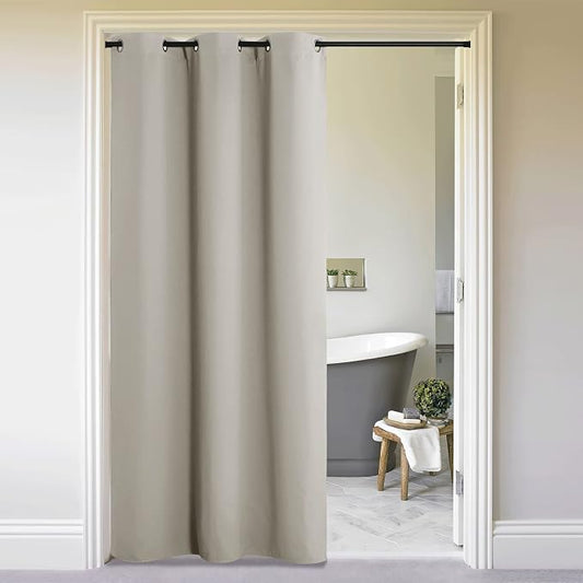 NICETOWN Natural Door Curtain for Doorway Privacy, Curtains 144 Inch Length by NICETOWN