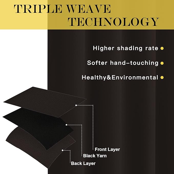 NICETOWN Blackout Window Curtain 90 inch Length - Room Darkening Thermal Insulated Grommet Large Window Treatment Light Blocking for Bedroom/Doorway (Toffee Brown, 1 Panel, W52 x L90)