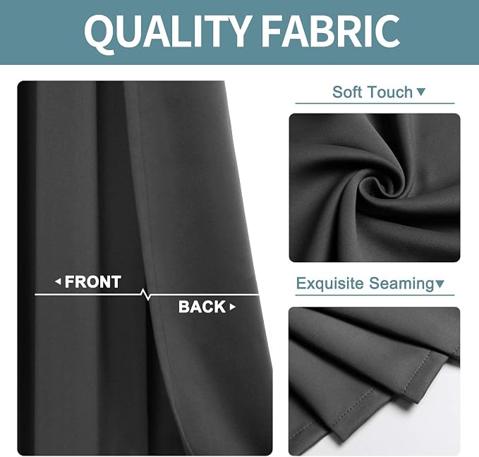 ChrisDowa Blackout Curtains 108 Inches Long - Image 2