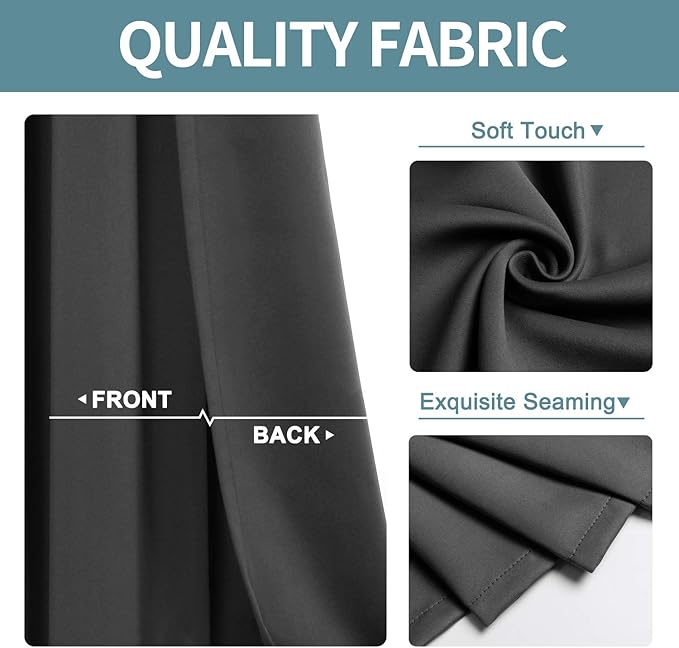 ChrisDowa Blackout Curtains 120 Inches Long - Image 2