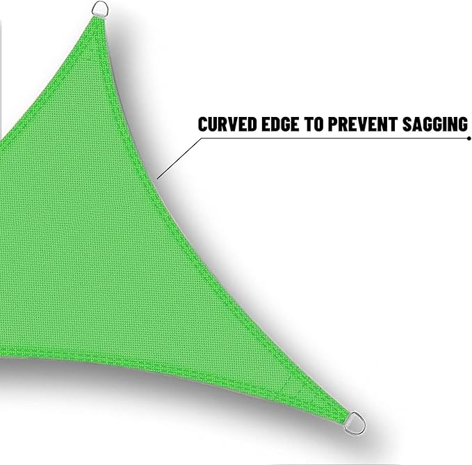 SUNNY GUARD Waterproof Sun Shade Sail 11'x11'x15.6' Lemon Green Right Triangle UV Block Sunshade for Backyard Yard Deck Patio Garden Outdoor Activities and Facility(Customized)