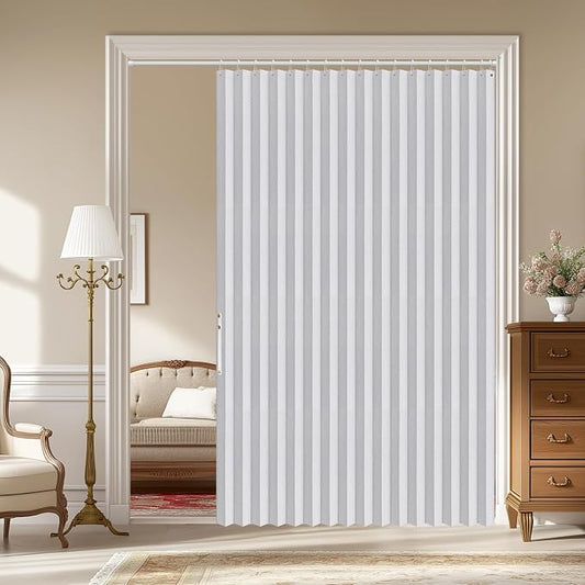 AJAZZ 100% Blackout Accordion Doors Interior Closet Curtain Magnetic Door by AJAZZ
