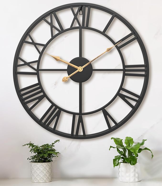 Pytha Sight Wall Clock Large for Living Room Decor, 18 Inch Decorative Silent by Pytha+Sight
