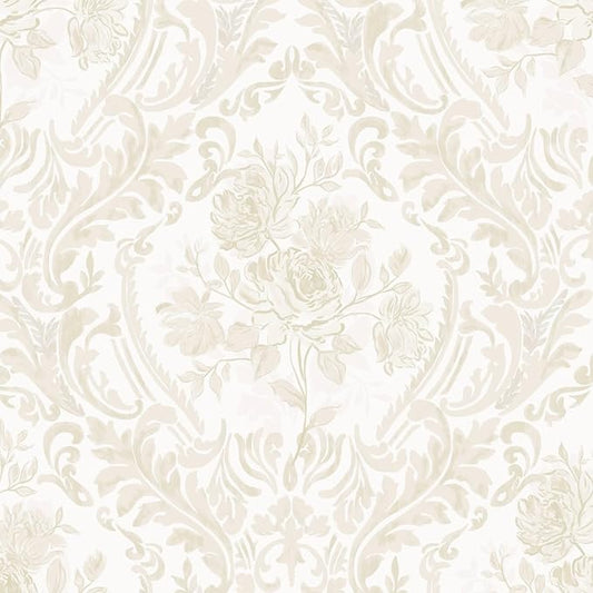 Ismoon Floral Peel and Stick Wallpaper Vintage Beige Contact Paper Boho by Ismoon