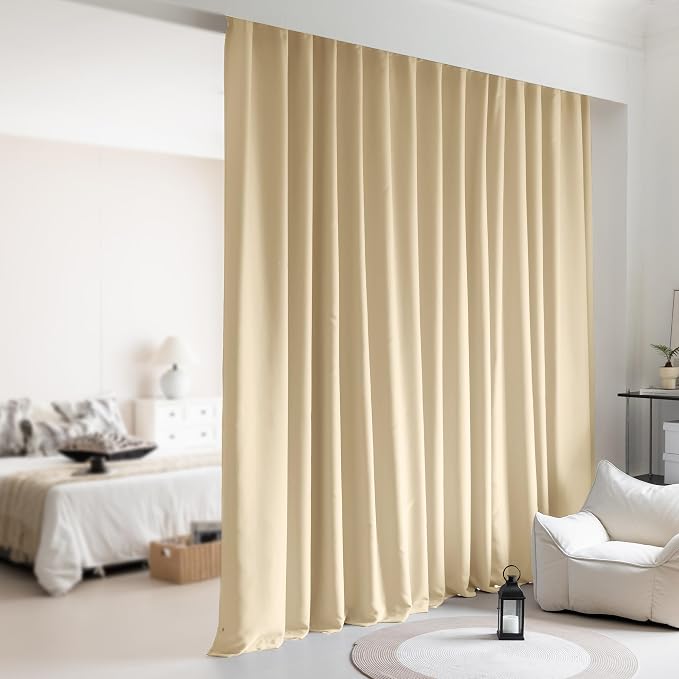 Extra Wide Room Divider Curtains, Theater Curtains Perfect by KNEOQIT