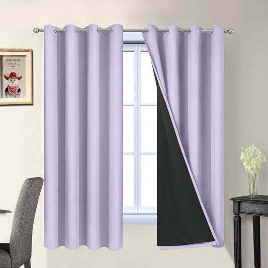 Yakamok 2 Thick Layers Completely Blackout Window Treatment Thermal Insulated by Yakamok