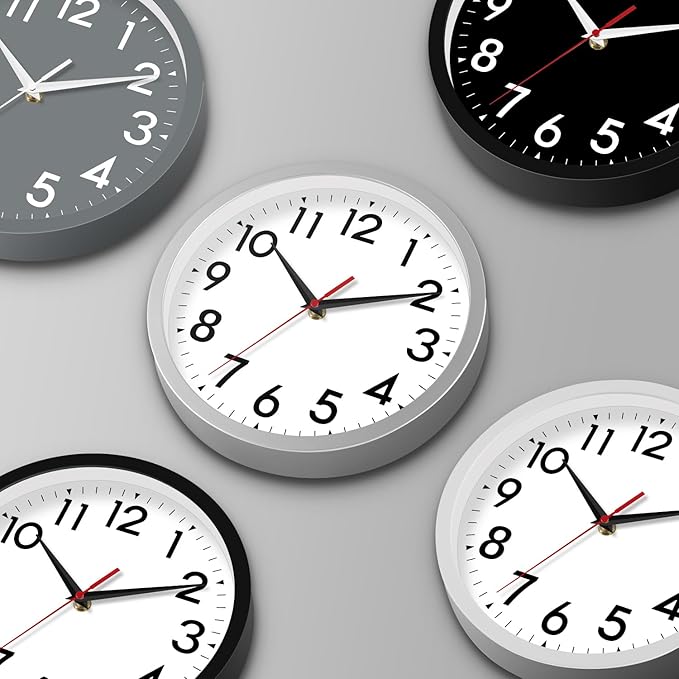 DAXSMY 12 Inch Wall Clock Silent Non-Ticking Battery Operated Analog Clock - Image 2