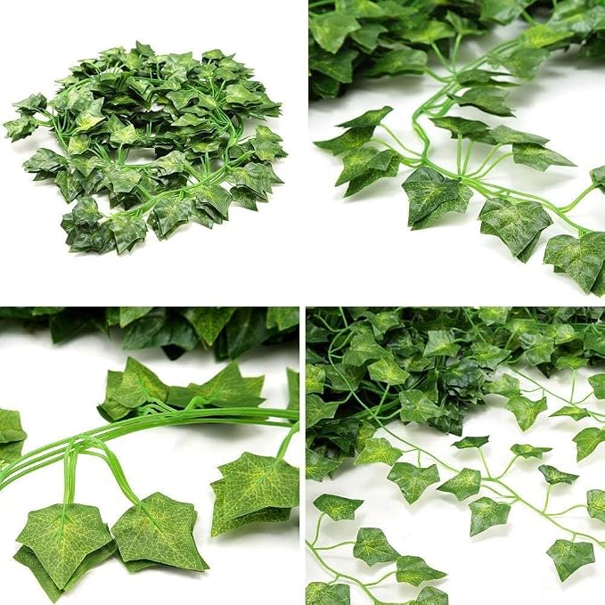Comtelek 504 FT Artificial Ivy 72 Pack Ivy Vine Garland Ivy Leaves Greenery - Image 8
