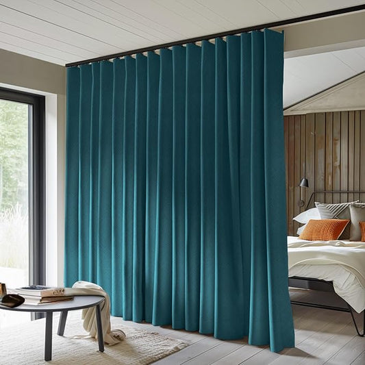 MaKefeile Room Divider Curtains Total Blackout Privacy Curtain Panel Room by Makefeileshade