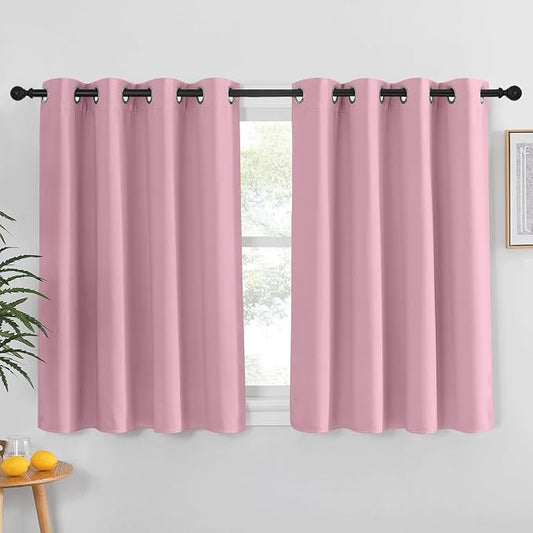 NICETOWN Rouge Pink Curtain for Living Room by NICETOWN