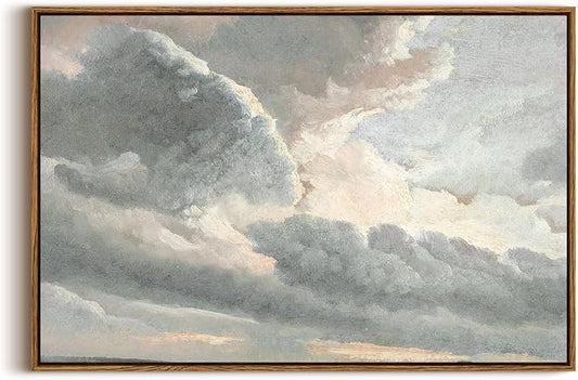 InSimSea Framed Canvas Wall Art Vintage Decor, Large Landscape Wall Art by InSimSeaArt