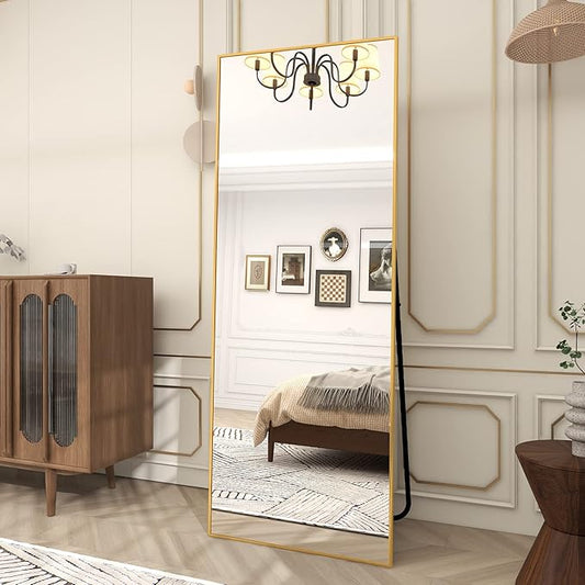 BEAUTYPEAK Full Length Mirror 64"x21", Standing Rectangle Floor or Wall-Mounted by BEAUTYPEAK