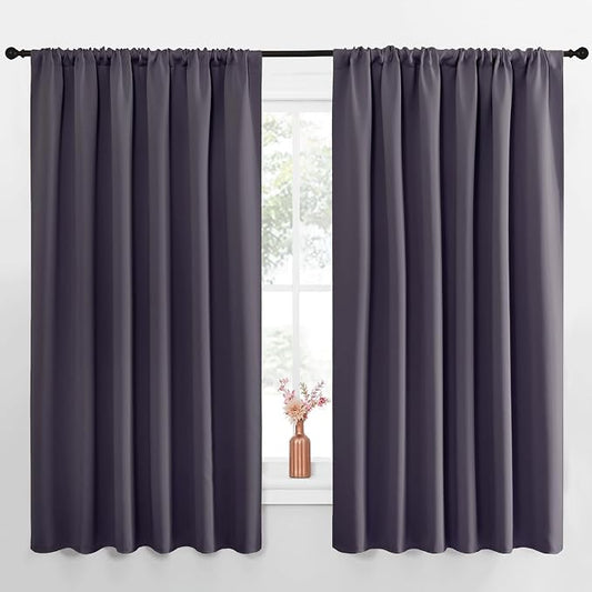 NICETOWN Blackout Curtains for Bedroom, 1 Pair, 62 by 63-inch, Window Treatment by NICETOWN